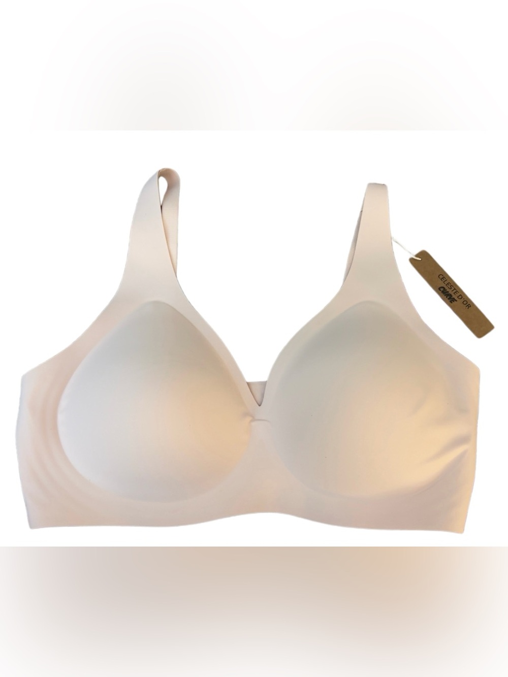 Celeste D’Or Curve Light Pink Seamless Wireless Bra XL NWT $48 Retail